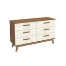Cômoda 6 Gavetas Kappesberg T268 Cor Canela off White