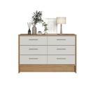 Cômoda 6 Gavetas Prime CM3060 Decibal Naturalle Cristalo Cômoda 6 Gavetas Prime CM3060 Decibal Naturalle Cristalo