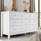 Cômoda 6 Gavetas Quarto Bebê Infantil Casal Solteiro Multifuncional Grande Branca