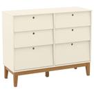 Cômoda 6 Gavetas Unique Off White Eco Wood - Matic
