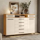 Cômoda 7 Gavetas 2 Portas com Rodízios London Demóbile