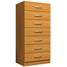 Cômoda 7 Gavetas Evidencia Cor Cinamomo