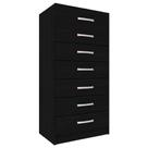 Cômoda 7 Gavetas Evidencia Cor Preto