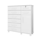 Cômoda 8 Gavetas 1 Porta Messina Branco Cômoda 8 Gavetas 1 Porta Messina Branco