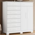 Cômoda 8 Gavetas 2 Portas com Cabideiro Verona