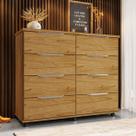 Cômoda 8 Gavetas Athenas Cor Cedro - Rud Rack