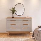 Cômoda 8 Gavetas com Organizador Tampo e Base de 2,5cm Vicenza