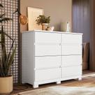 Cômoda 8 Gavetas Corrediças Telescópicas com Pés Roma