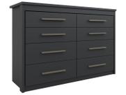 Comoda 8 Gavetas Elegance Preto Batrol