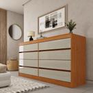 Cômoda 8 Gavetas Orgânica Luna 100% MDF 158cm Yescasa