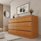 Cômoda 8 Gavetas Orgânica Luna 100% MDF 158cm Yescasa