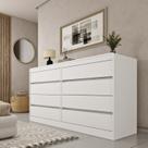 Cômoda 8 Gavetas Orgânica Luna 100% MDF 158cm Yescasa