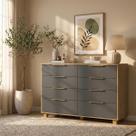 Cômoda 8 Gavetas Quarto Organizadora Multiuso Design Moderno Nature Alaska