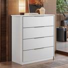 Cômoda Alia 4 Gavetas Branco - Demóbile