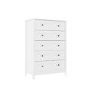 Cômoda Alta Ditália 5 Gavetas DM-229 Branco cozy