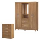 Cômoda Astral E Guarda Roupa Casal Lord Amêndola Touch - Demóbile Cômoda Astral E Guarda Roupa Casal Lord Amêndola Touch - Demóbile