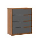 Cômoda Átria 4 GV Amêndola e Grafito