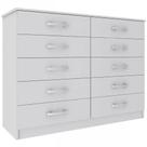 Cômoda Austin 10 Gavetas Evidência Móveis Cor Branco Cômoda Austin 10 Gavetas Evidência Móveis Cor Branco