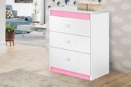 Cômoda / Bancada CAT Infantil 3 Gavetas Cor Branco / Rosa Ultimas Unidades Cômoda / Bancada CAT Infantil 3 Gavetas Cor Branco / Rosa Ultimas Unidades