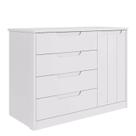 Cômoda Bebê Caramelo 04 gavetas 01 porta 100% MDF Permobili -