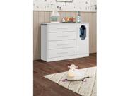 Cômoda Bebê Charlo Moveis Peroba Noah MDF com 01 porta