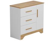 Comoda Bebe Moveis Peroba Popy 03 gavetas 01 pt Ls MDF