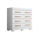 Cômoda Bebê Nalu c/ 8 Gavetas Branco - ACP Cômoda Bebê Nalu c/ 8 Gavetas Branco - ACP