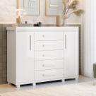 Comoda branca grande com sapateira Havana em mdf promoção