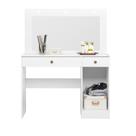 Comoda Camarim Bella 2 Gavetas Branco Acetinado com Espelho - Moval