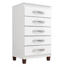 Cômoda Cannes 5 Gavetas Branco - Incorplac