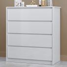 Cômoda Carla 4 Gavetas Branco - Mx Móveis Cômoda Carla 4 Gavetas Branco - Mx Móveis