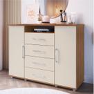 Cômoda Casal 2 Portas 4 Gavetas 136cm Gold Móvel na Caixa Cômoda Casal 2 Portas 4 Gavetas 136cm Gold Móvel na Caixa