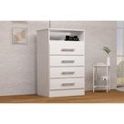 Cômoda Casal Jéssica c/ 1 Nicho e 4 Gavetas Branco - ACP