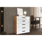 Cômoda Casal Lisboa c/ 5 Gavetas Freijo/Branco - Politorno Cômoda Casal Lisboa c/ 5 Gavetas Freijo/Branco - Politorno