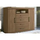Cômoda Casal Master c/ 2 Portas 1 Nicho e 4 Gavetas Jatoba - Santos Andirá