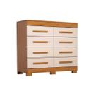 Cômoda Casal Nalu c/ 8 Gavetas Cinamomo/Off White - ACP Cômoda Casal Nalu c/ 8 Gavetas Cinamomo/Off White - ACP