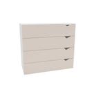 Cômoda Casal Porto c/ 4 Gavetas Branco/Creme - Politorno