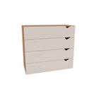 Cômoda Casal Porto c/ 4 Gavetas Freijo/Creme - Politorno