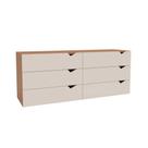 Cômoda Casal Porto c/ 6 Gavetas Freijo/Creme - Politorno