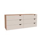 Cômoda Casal Porto c/ 6 Gavetas Freijo/Creme - Politorno
