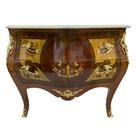Cômoda Clássica Marchetada com 2 Gavetas e Tampo em Mármore 85x120x60cm Cômoda Clássica Marchetada com 2 Gavetas e Tampo em Mármore 85x120x60cm