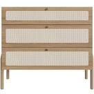 Cômoda Com 03 Gavetas Para Quarto Closet Pés Madeira Moss A03 Hanover Roble