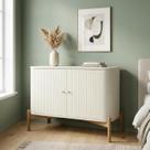 Cômoda com 2 Portas em Madeira Maciça Aurora Off White