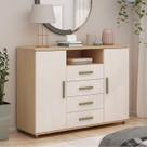 Cômoda com 4 Gavetas e 2 Portas 136cm 0558 Berlim Genialflex Cômoda com 4 Gavetas e 2 Portas 136cm 0558 Berlim Genialflex