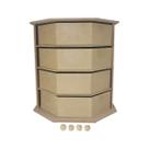 Comoda com 4 Gavetas Sextavada Tamanho G 26x27x27,5 Mdf Madeira Comoda com 4 Gavetas Sextavada Tamanho G 26x27x27,5 Mdf Madeira