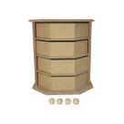 Comoda com 4 Gavetas Sextavada Tamanho P 17,5x18x19 Mdf Madeira Comoda com 4 Gavetas Sextavada Tamanho P 17,5x18x19 Mdf Madeira