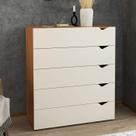 Cômoda com 5 Gavetas 90cm 240822 Linha Porto Politorno Móveis