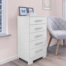 Cômoda com 5 Gavetas Areal Branco