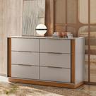 Cômoda com 6 Gavetas Giardino Nogueira Touch Nude Prime TX Demóbile