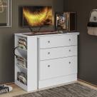 Cômoda Com Mesa Giratória Gamer Para Escritório MDF